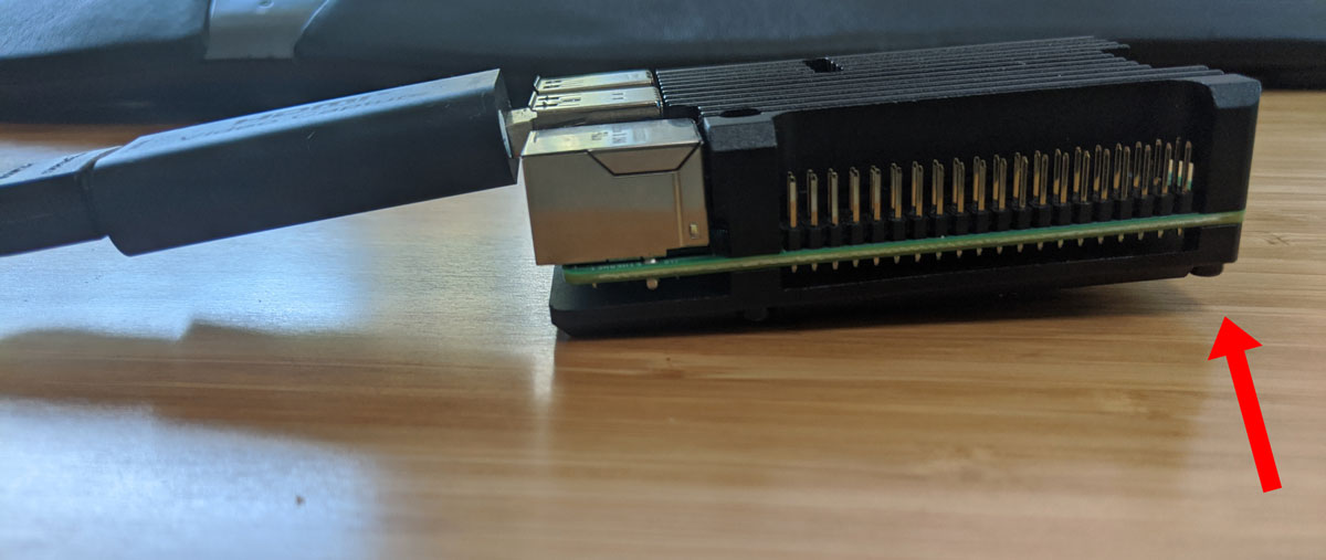 The HDMI dongle can cause the Pi to tip