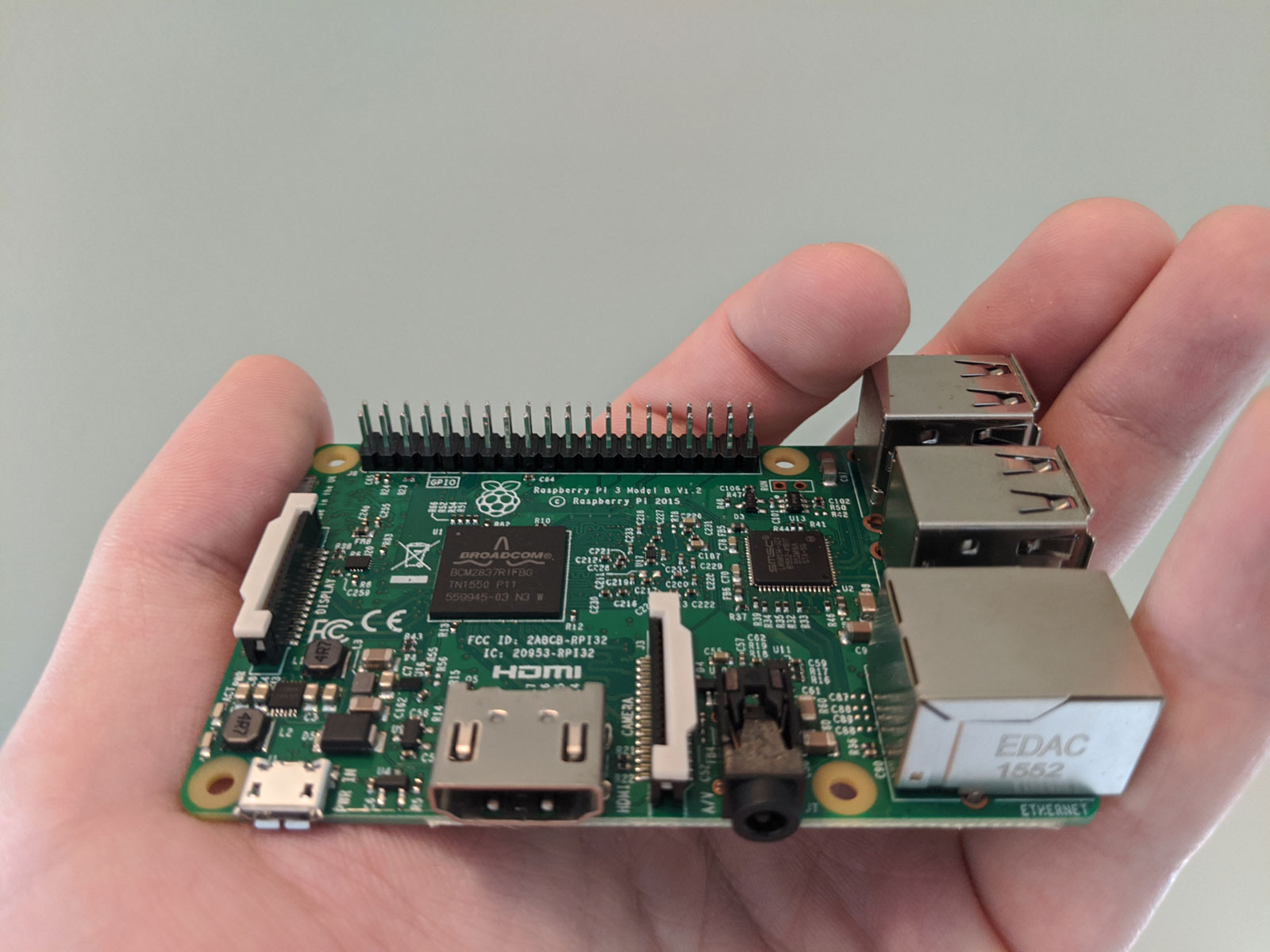Raspberry Pi in the palm of my hand