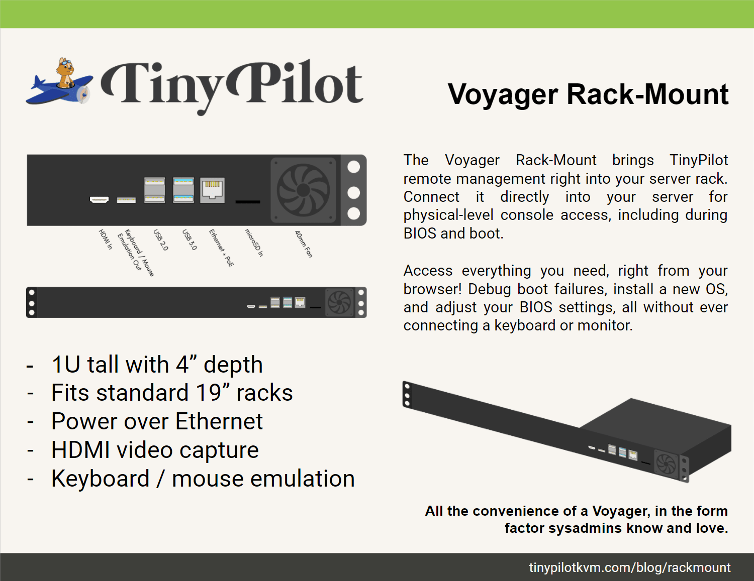 Preview flyer for Voyager Rack-Mount