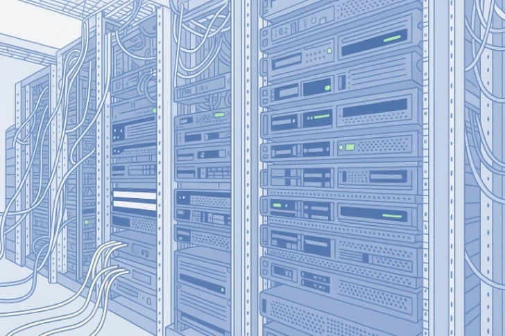 A server room containing multiple racks of equipment.
