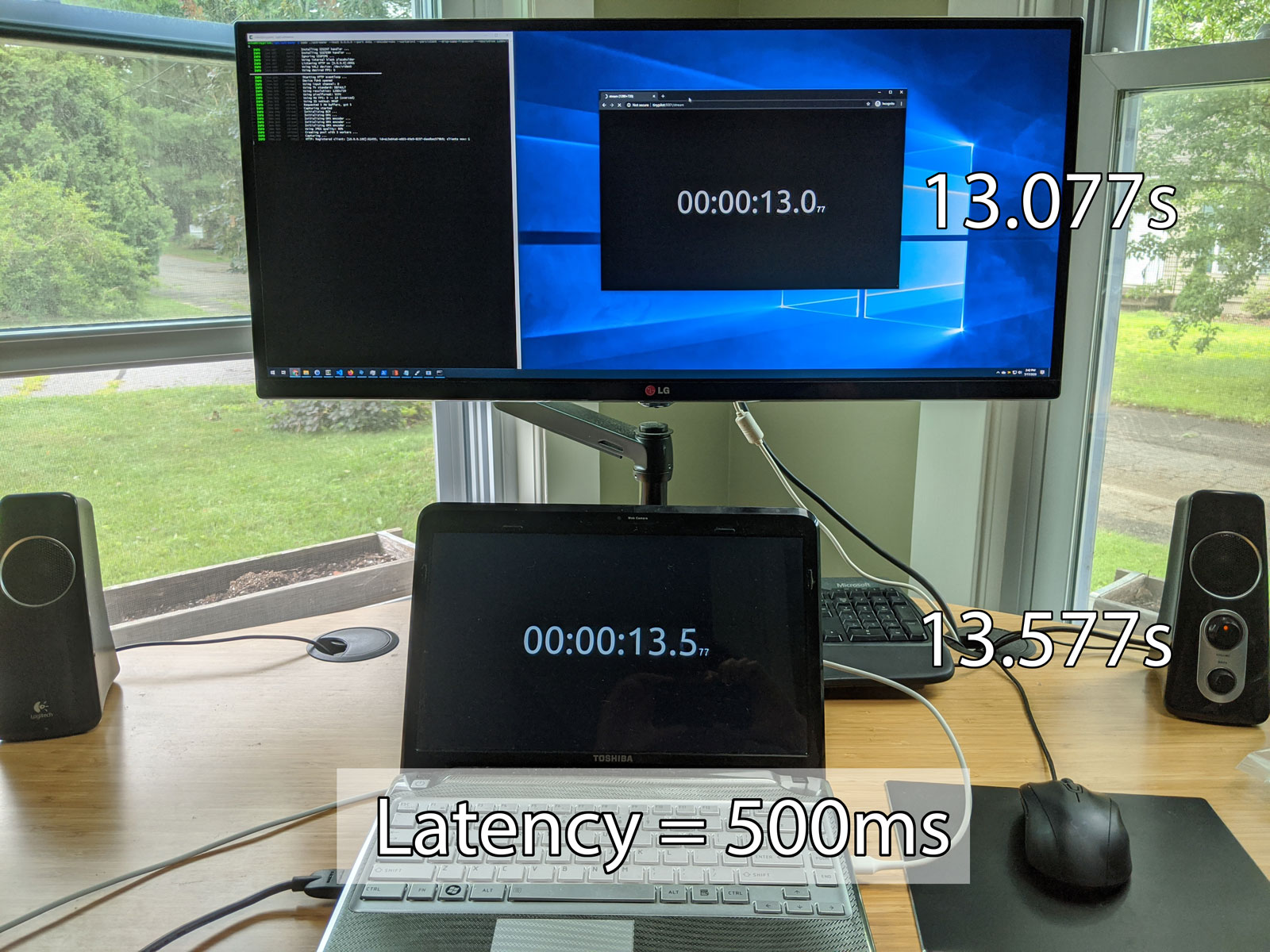 500 ms latency with uStreamer and the HDMI dongle
